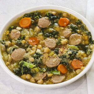 italian soup served in a white bowl