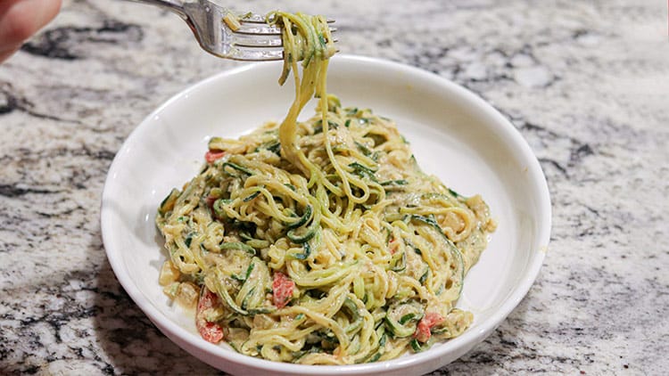 Lemon Tahini Zucchini Linguine
