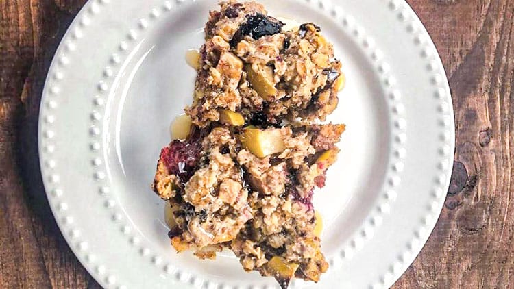 apple cranberry baked oats
