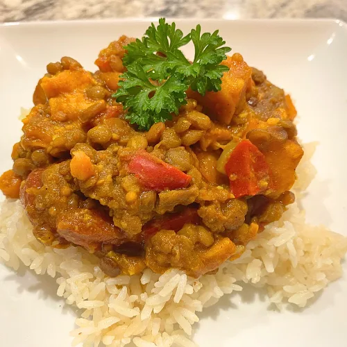 Sweet Potato Lentil Curry 🍠