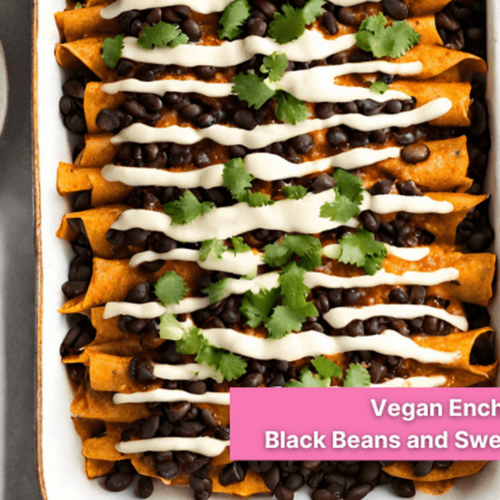 vegan enchiladas with black beans and sweet potato