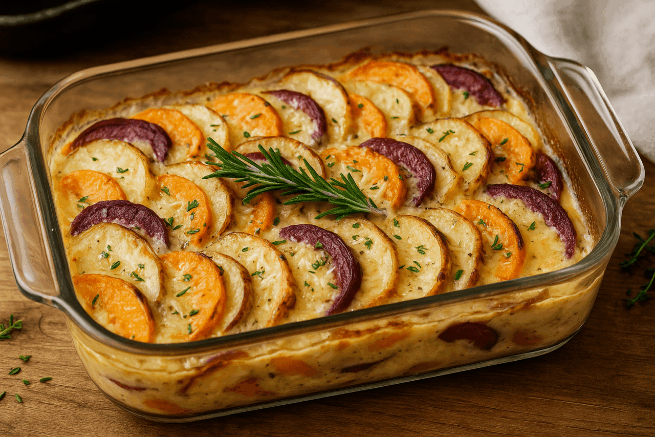 root vegetable gratin