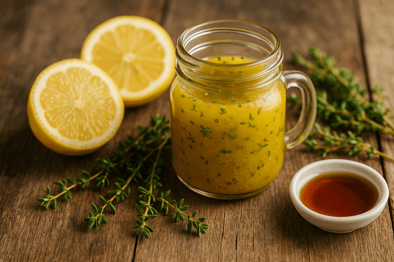 lemon thyme maple vinaigrette dressing